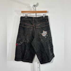 PLATINUM FUBU Denim Carpenter Shorts Made in USA fat Albert Logo Y2K 32